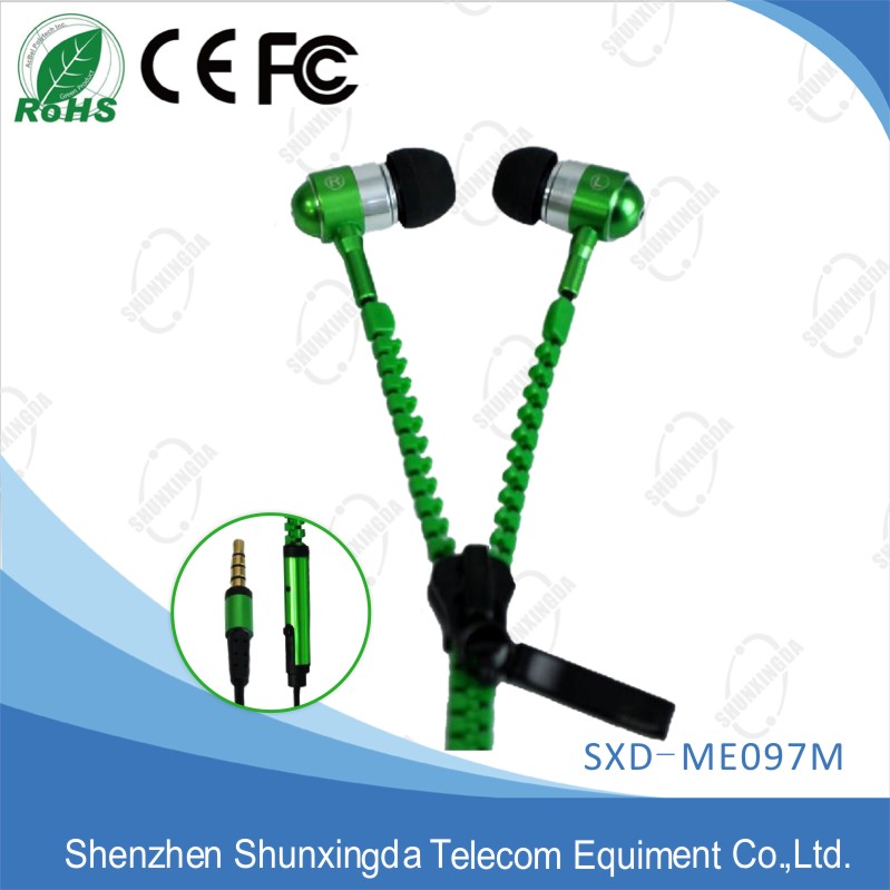 zipper earphone