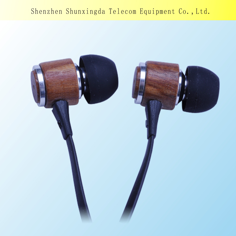 beautiful wood earphone